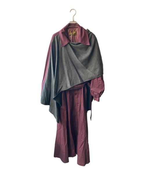 Belle vintage（ベル ヴィンテージ）belle vintage (ベル ヴィンテージ) ドッキングコート ボルドー サイズ:free 未使用品の古着・服飾アイテム