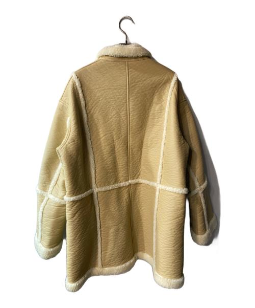 6(ROKU) BEAUTY&YOUTH（ロク ビューティーアンドユース）6(ROKU) BEAUTY&YOUTH (ロク ビューティーアンドユース) FAKE LEATHER BOA JACKET COAT ベージュ サイズ:38の古着・服飾アイテム