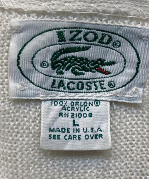 IZOD LACOSTE（アイゾッド ラコステ）IZOD LACOSTE (アイゾッド ラコステ) カーディガン ホワイト サイズ:Lの古着・服飾アイテム