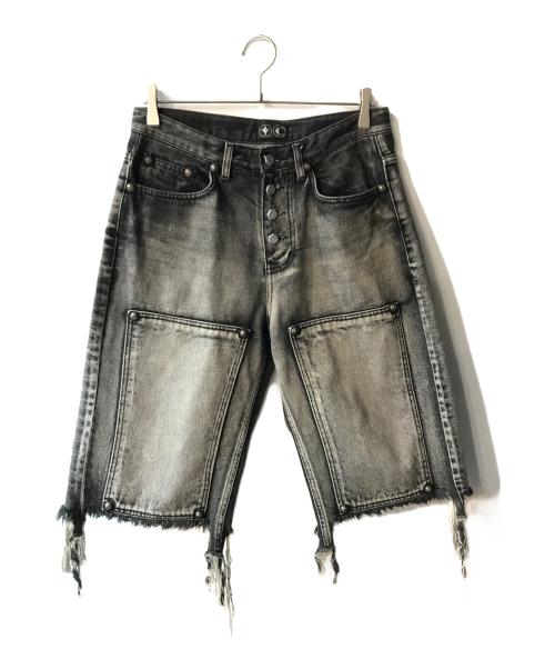 THUG CLUB（サグ クラブ）THUG CLUB (サグ クラブ) ダブルニー デニム ショート パンツ グレー サイズ:1の古着・服飾アイテム