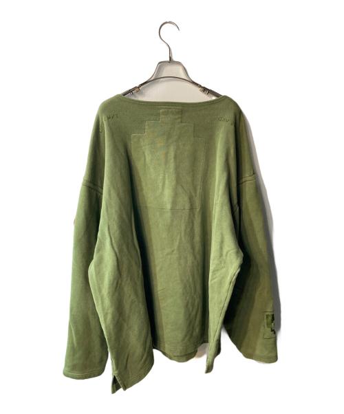 C.E（シーイー）C.E (シーイー キャブエンプト) OVERDYE DOUBLE FACE SLEEVE グリーン サイズ:Lの古着・服飾アイテム
