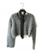 Snidelスナイデル）の古着「スカーフ付きニットアンサンブル」｜グレー