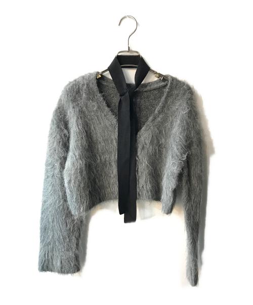 Snidel（スナイデル）Snidel (スナイデル) スカーフ付きニットアンサンブル グレー サイズ:freeの古着・服飾アイテム