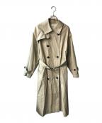 Mila Owenミラオーウェン）の古着「コットンシャンブレーオーバートレンチコート」｜ベージュ