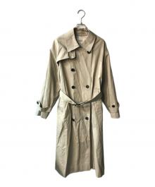 Mila Owen（ミラオーウェン）の古着「コットンシャンブレーオーバートレンチコート」｜ベージュ