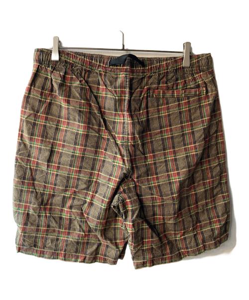 stussy（ステューシー）stussy (ステューシー) チェックハーフパンツ ブラウン サイズ:Mの古着・服飾アイテム