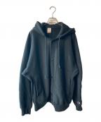 Champion×N.HOOLYWOODチャンピオン×エヌ ハリウッド）の古着「リバースウィーブ スナップフーデッドスウェットシャツ」｜ブラック