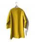 green label relaxing (グリーンレーベルリラクシング) アンゴラビーバー スリット ノーカラー コート イエロー サイズ:S：4000円