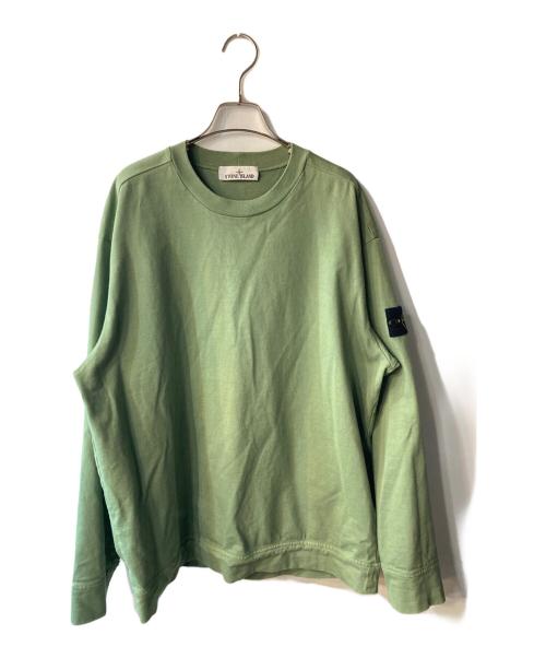 STONE ISLAND（ストーンアイランド）STONE ISLAND (ストーンアイランド) ガーメントダイスウェット グリーン サイズ:XLの古着・服飾アイテム