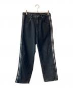adidasアディダス）の古着「アディカラー デニム ファイヤーバードパンツ」｜ブラック