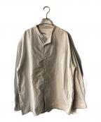 MHLエムエイチエル）の古着「バンドカラーシャツ」｜ベージュ