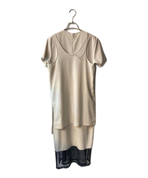 AKIKOAOKI（アキコアオキ）AKIKOAOKI (アキコアオキ) レイヤードワンピース ベージュ サイズ:ｻｲｽﾞ表記無の古着・服飾アイテム