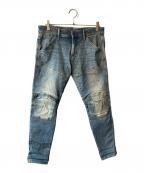 G-STAR RAWジースターロゥ）の古着「5620 3D Zip Knee Ripped Skinny」｜インディゴ