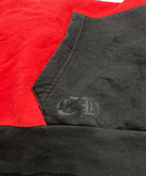 CHROME HEARTS（クロムハーツ）CHROME HEARTS (クロムハーツ) MATTY BOY (マッティー ボーイ) TRICO LORE LOGO HUUDIE レッド×ブルー サイズ:Mの古着・服飾アイテム