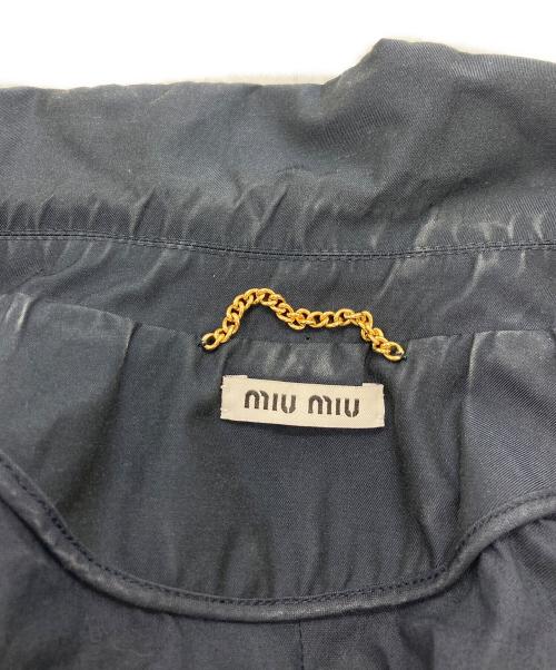 MIU MIU（ミュウミュウ）MIU MIU (ミュウミュウ) フリルデザインコート ブラック サイズ:36の古着・服飾アイテム