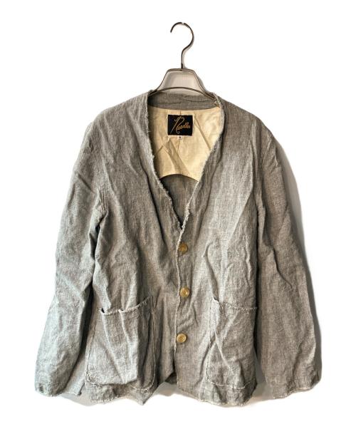 Needles（ニードルズ）Needles (ニードルズ) リネンノーカラージャケット グレー サイズ:Mの古着・服飾アイテム