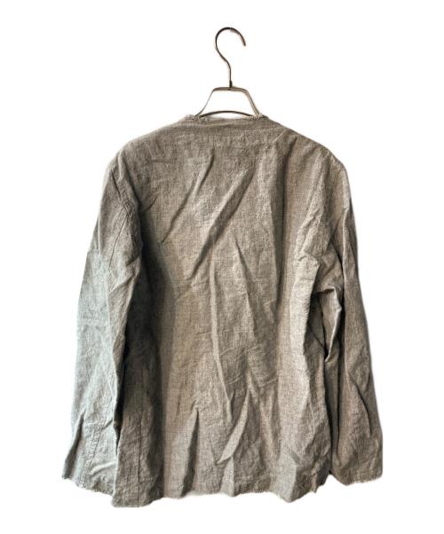 Needles（ニードルズ）Needles (ニードルズ) リネンノーカラージャケット グレー サイズ:Mの古着・服飾アイテム