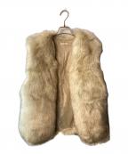 Loungedressラウンジドレス）の古着「フェイクファーベスト」｜ベージュ