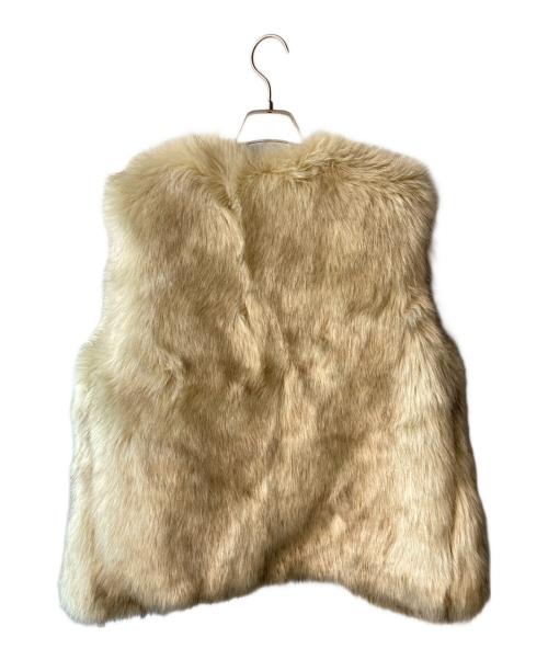 Loungedress（ラウンジドレス）Loungedress (ラウンジドレス) フェイクファーベスト ベージュ サイズ:FREEの古着・服飾アイテム