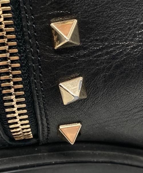 VALENTINO GARAVANI（ヴァレンティノ・ガラヴァーニ）VALENTINO GARAVANI (ヴァレンティノ・ガラヴァーニ) ユニークフォーム カーフスキン アンクルブーツ ブラック サイズ:36の古着・服飾アイテム