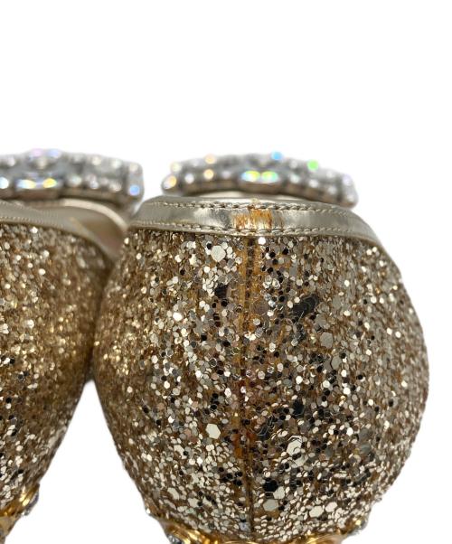 MIU MIU（ミュウミュウ）MIU MIU (ミュウミュウ) ヒールパンプス ゴールド サイズ:37　1/2の古着・服飾アイテム