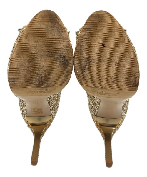MIU MIU（ミュウミュウ）MIU MIU (ミュウミュウ) ヒールパンプス ゴールド サイズ:37　1/2の古着・服飾アイテム