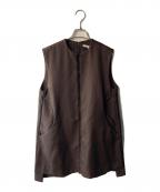 UN3D.アンスリード）の古着「FRINGE POINT LONG VEST」｜ブラウン