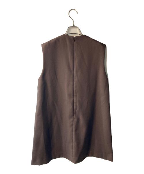 UN3D.（アンスリード）UN3D. (アンスリード) FRINGE POINT LONG VEST ブラウン サイズ:38の古着・服飾アイテム