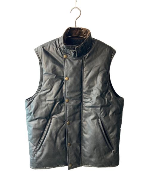 ADDICT CLOTHES（アディクト クローズ）ADDICT CLOTHES (アディクト クローズ) WAXED COTTON ULSTER VEST ブラック サイズ:40の古着・服飾アイテム