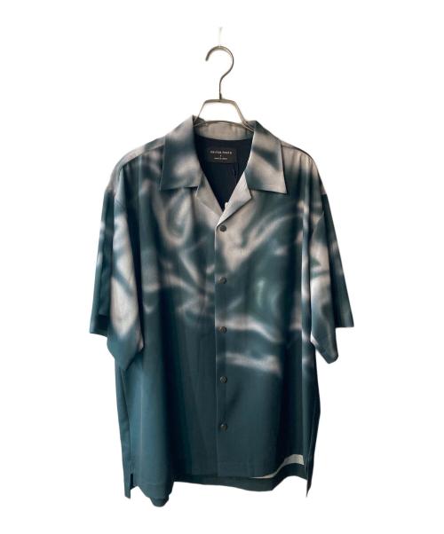 UNITED TOKYO（ユナイテッドトーキョー）UNITED TOKYO (ユナイテッドトーキョー) ブラッシュマーブルグラデオープンカラーシャツ グリーン サイズ:1 未使用品の古着・服飾アイテム