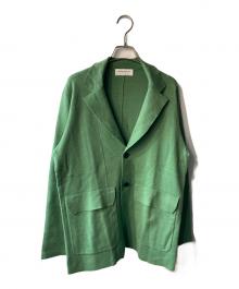 TOMORROW LAND tricot（トゥモローランド トリコ）の古着「コットンリネンミラノリブ ニットジャケット」｜グリーン