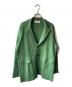 TOMORROW LAND tricot（トゥモローランド トリコ）の古着「コットンリネンミラノリブ ニットジャケット」｜グリーン