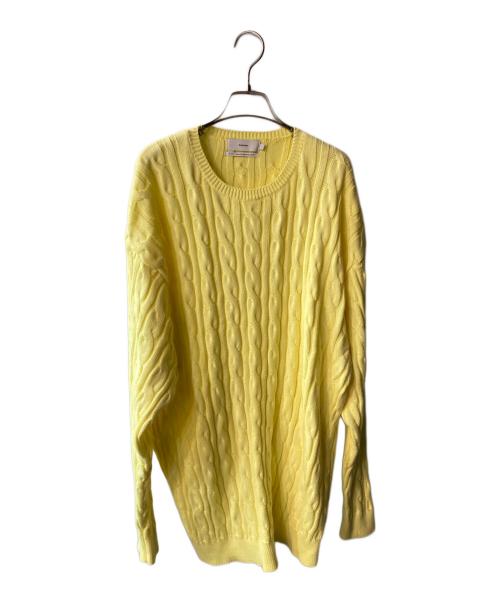 Graphpaper（グラフペーパー）Graphpaper (グラフペーパー) ビッグシルエットニット イエロー サイズ:2の古着・服飾アイテム