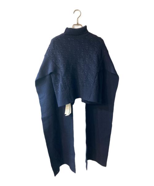 AKIRA NAKA（アキラナカ）AKIRA NAKA (アキラナカ) デザインニット ネイビー サイズ:M 未使用品の古着・服飾アイテム