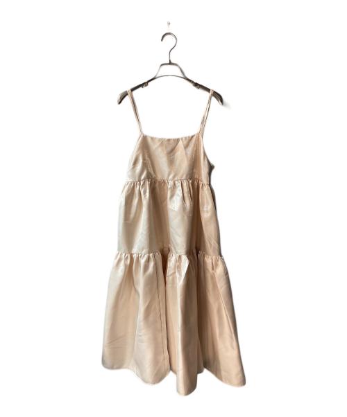 CAROLINA GLASER（カロリナ グレイサー）CAROLINA GLASER (カロリナ グレイサー) キャミティアード ワンピース ベージュ サイズ:free 未使用品の古着・服飾アイテム