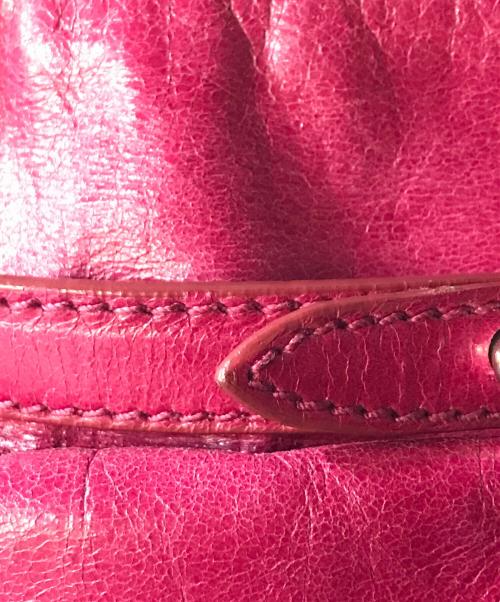 MIU MIU（ミュウミュウ）MIU MIU (ミュウミュウ) vitello lux ribon 2way bag ピンクの古着・服飾アイテム