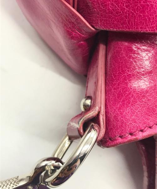 MIU MIU（ミュウミュウ）MIU MIU (ミュウミュウ) vitello lux ribon 2way bag ピンクの古着・服飾アイテム