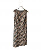 BURBERRY BLUE LABELバーバリーロンドンブルーレーベル）の古着「ノースリーブワンピース」｜グレー