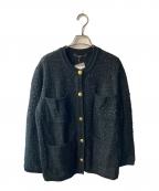 JOURNAL STANDARD relumeジャーナルスタンダード レリューム）の古着「TWEEDYニットジャケット」｜ブラック