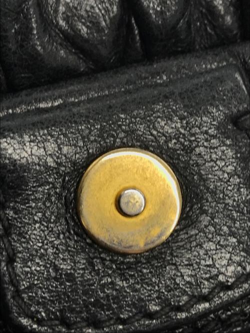 MIU MIU（ミュウミュウ）MIU MIU (ミュウミュウ) VITELLO LUX 2WAY BAG ブラックの古着・服飾アイテム