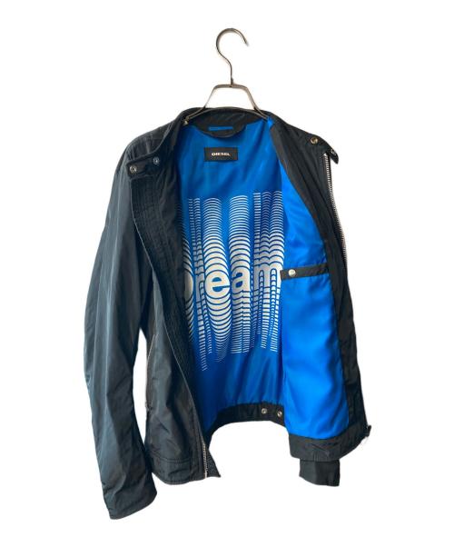 DIESEL（ディーゼル）DIESEL (ディーゼル) ジップアップナイロンジャケット ブラック サイズ:Sの古着・服飾アイテム