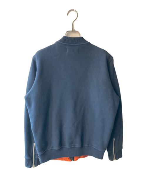 DIESEL（ディーゼル）DIESEL (ディーゼル) スウェット切替ブルゾン ネイビー サイズ:XSの古着・服飾アイテム