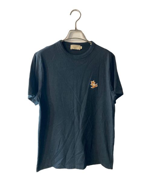 maison kitsune（メゾンキツネ）MAISON KITSUNE (メゾンキツネ) CHILLAX Fox Patch Classic T シャツ ブラック サイズ:XSの古着・服飾アイテム