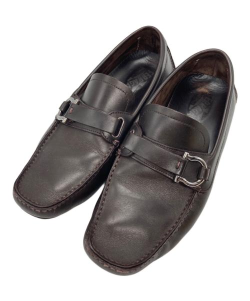 Salvatore Ferragamo（サルヴァトーレ フェラガモ）Salvatore Ferragamo (サルヴァトーレ フェラガモ) ドライビングシューズ ブラウン サイズ:6　1/2の古着・服飾アイテム