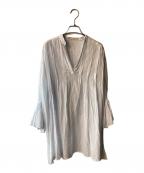 ne quittez pasヌキテパ）の古着「チュニックブラウス」｜ホワイト