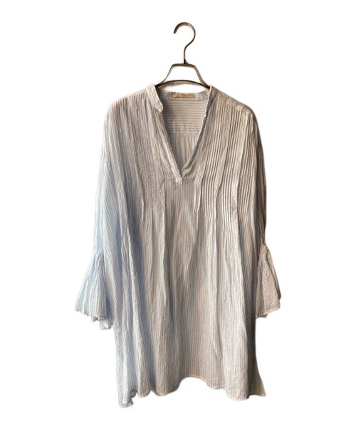 ne quittez pas（ヌキテパ）ne quittez pas (ヌキテパ) チュニックブラウス ホワイト サイズ:freeの古着・服飾アイテム