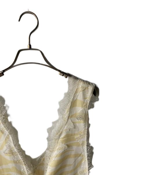 IRENE（アイレネ）IRENE (アイレネ) Zebra Apron Dress イエロー×ホワイト サイズ:Sの古着・服飾アイテム