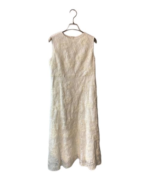 Maglie le cassetto（マーリエ ル カセット）Maglie le cassetto (マーリエ ル カセット) 3D刺繍レースワンピース ホワイト サイズ:9 未使用品の古着・服飾アイテム