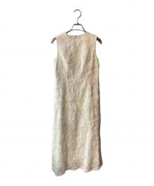 Maglie le cassetto（マーリエ ル カセット）の古着「3D刺繍レースワンピース」｜ホワイト