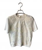 Maglie le cassettoマーリエ ル カセット）の古着「3D刺繍レースプルオーバー」｜ホワイト